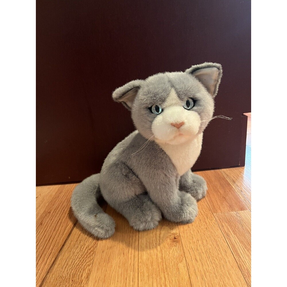 Vintage Anna club plush the leather tag line grey tabby cat
